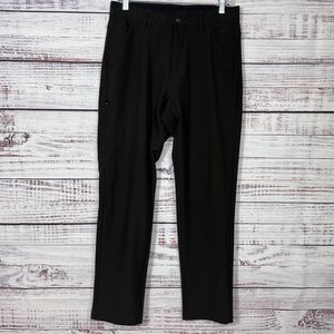 BYLT Kinetic Pant Chino Mens 32x30 Black Stretch Slim Fit Performance Casual
